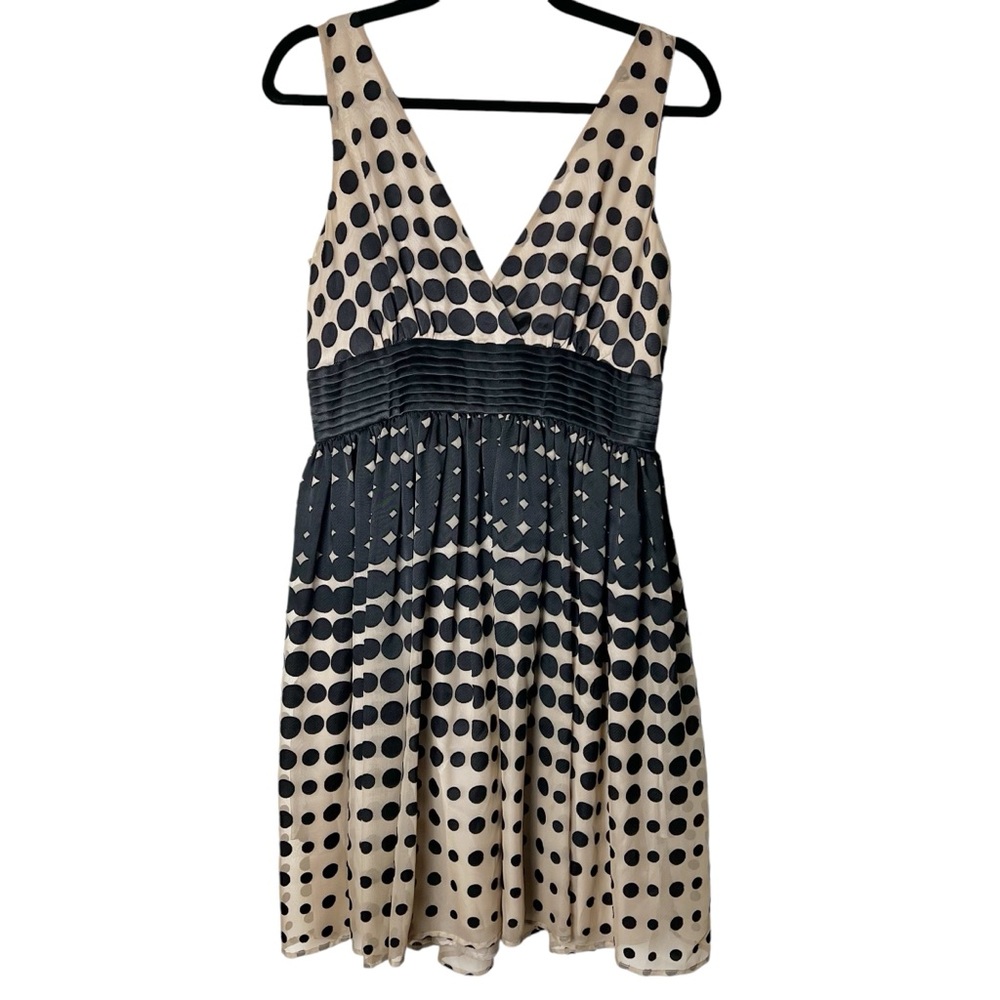 Burlapp Anthropologie - Women’s Polka Dot V Neck Tank Dress -‎ Sz. 8